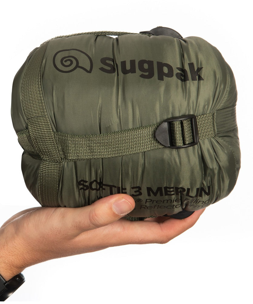 SNUGPAK SOFTIE 3 MERLIN SLEEPING BAG - PACKED