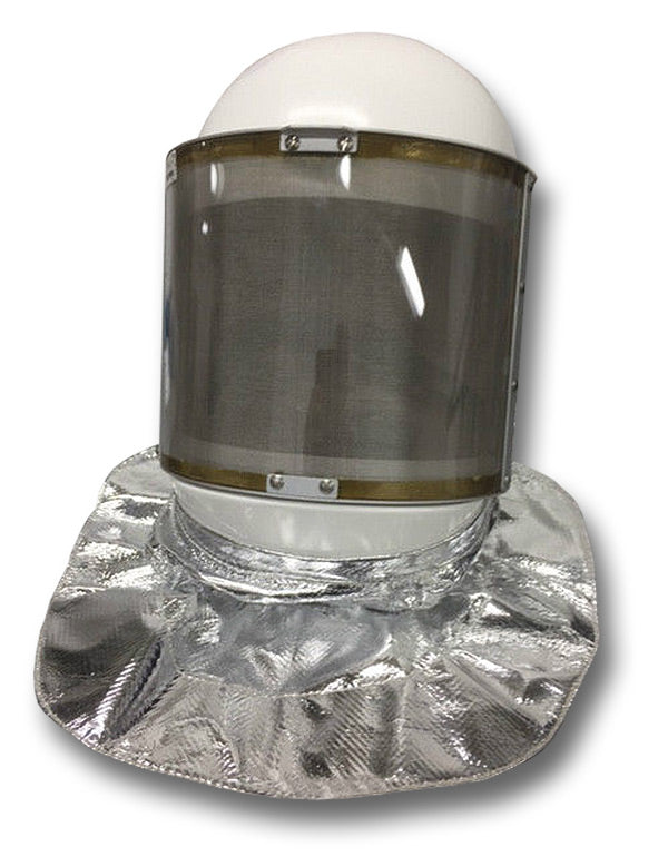 FIRE HELMET SILVER REFLECTIVE - NEW