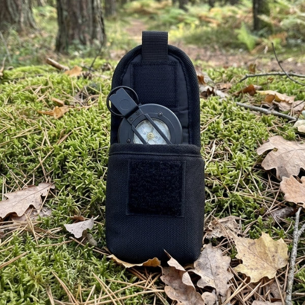 PRISMATIC COMPASS PADDED NYON POUCH - BLACK