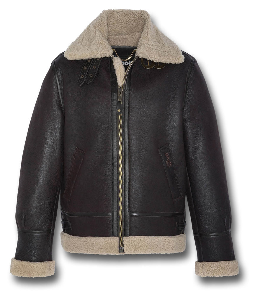 SCHOTT B3 SHEEPSKIN JACKET - CORDOVAN