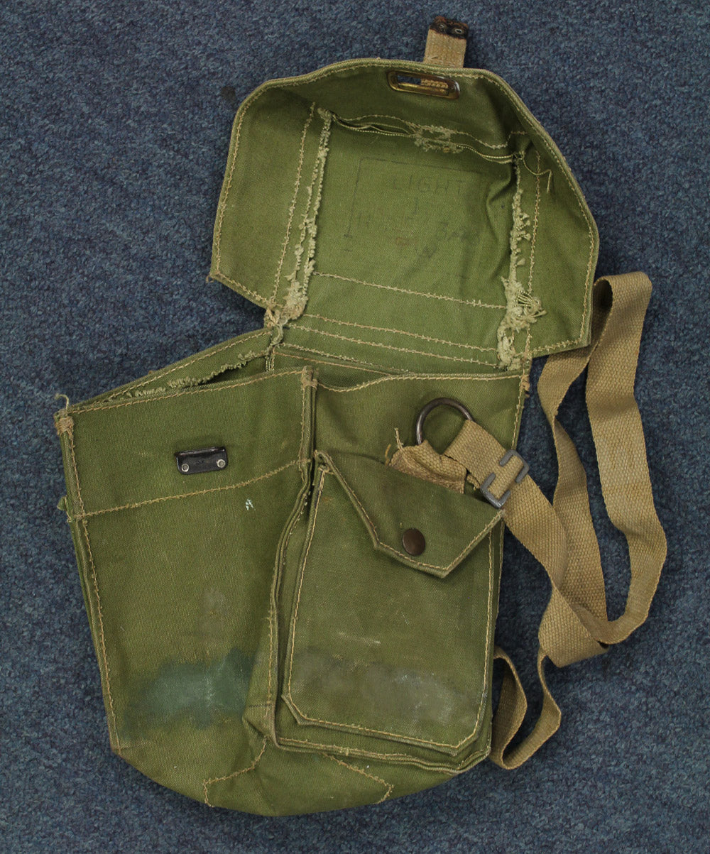1940s GREEN GAS MASK CASE