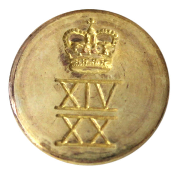 14/20TH HUSSARS BRASS BUTTON