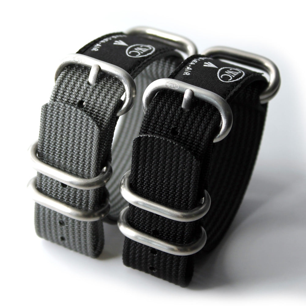 CWC LAND SEA AIR WATCH STRAP - GREY AND BLACK