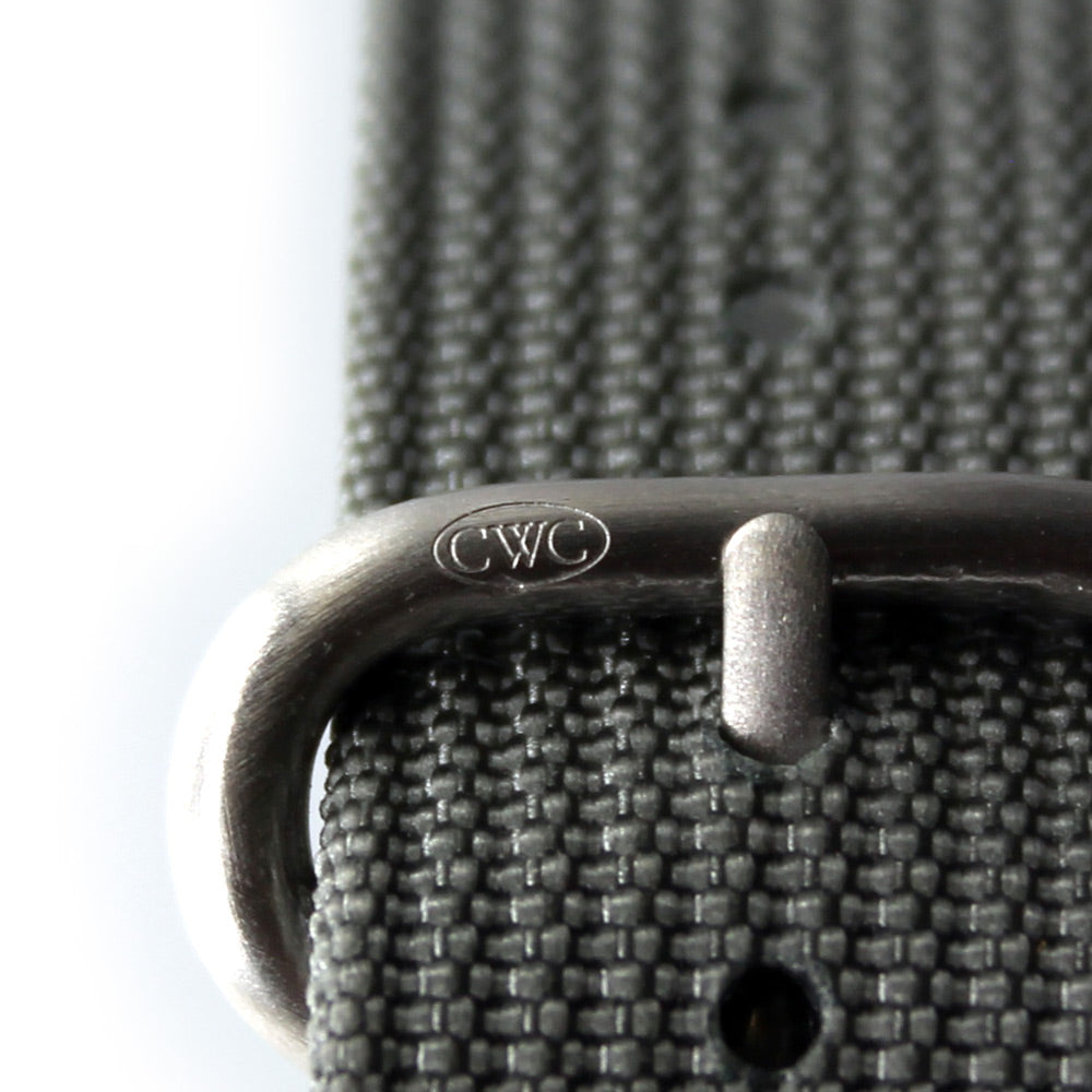 CWC LAND SEA AIR WATCH STRAP - GREY WITH MATTE SILVER BUCKLES