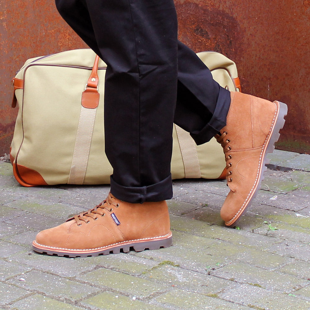 HERITAGE MONKEY BOOTS - TAN SUEDE