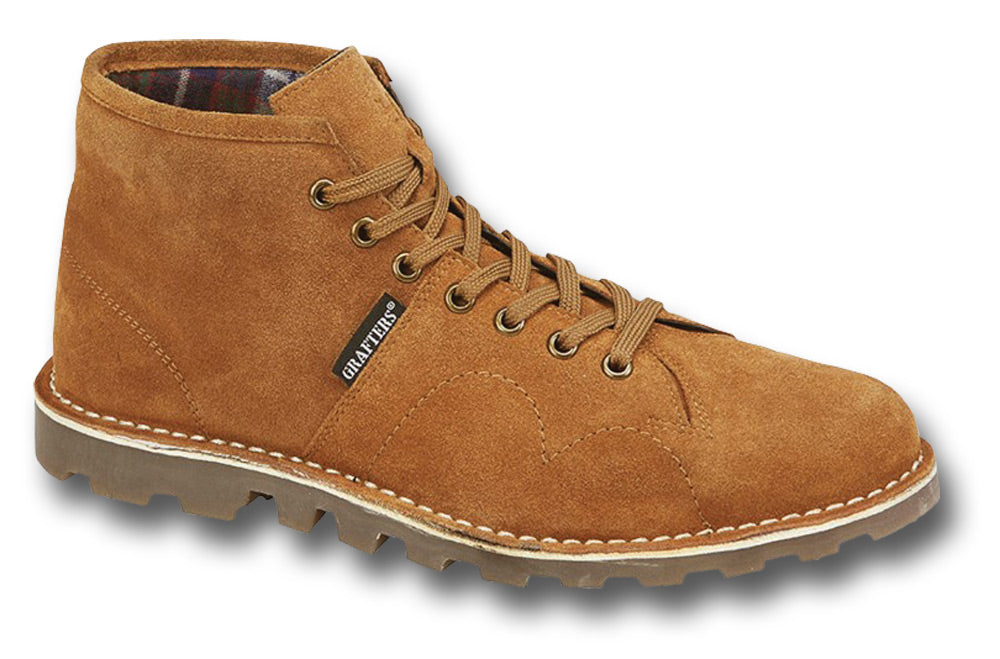 HERITAGE MONKEY BOOTS - TAN SUEDE