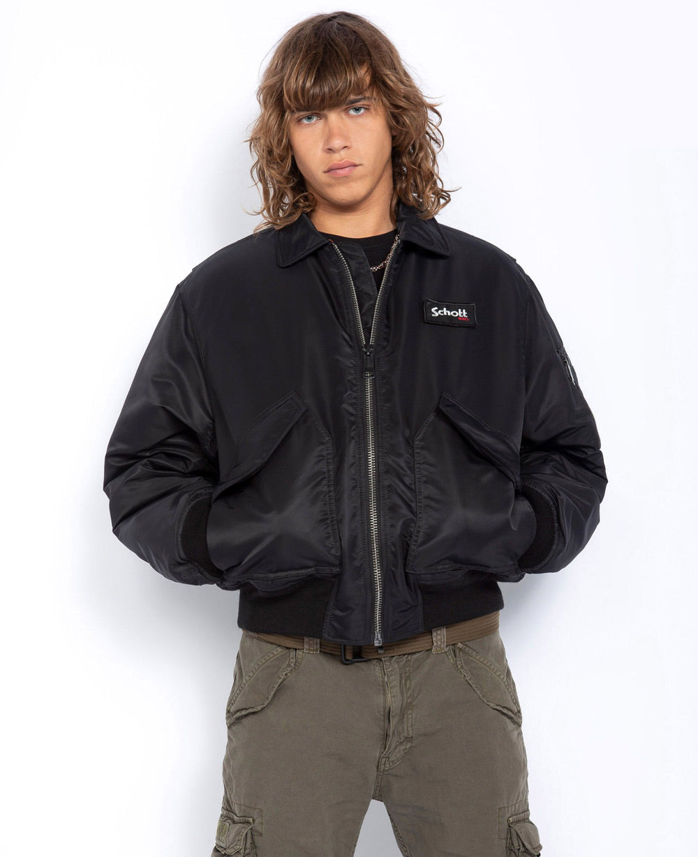 SCHOTT CWU 90S FIT JACKET 21090RS - BLACK