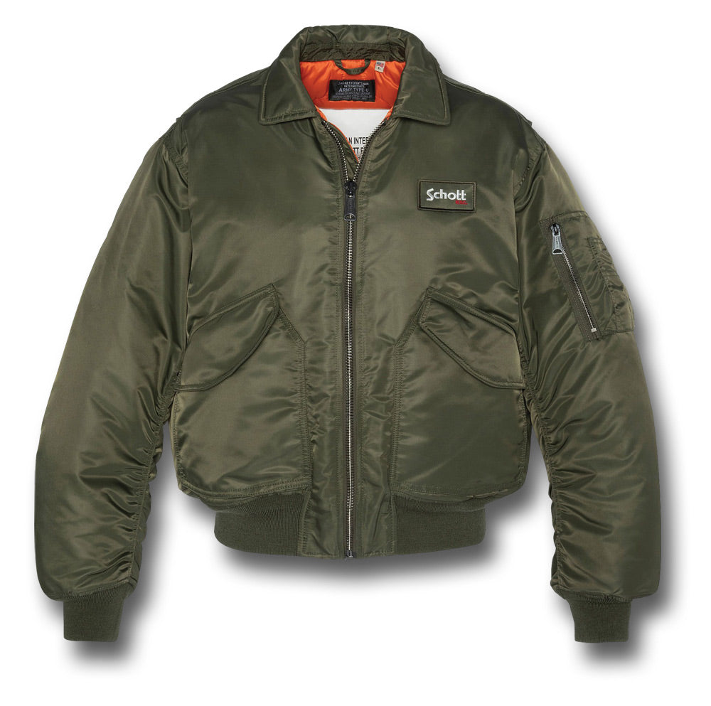 SCHOTT CWU 90S FIT JACKET 21090RS - GREEN