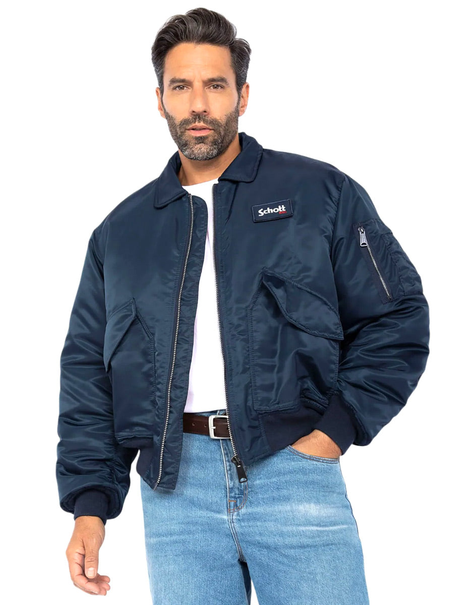 SCHOTT CWU 90S FIT JACKET 21090RS - NAVY