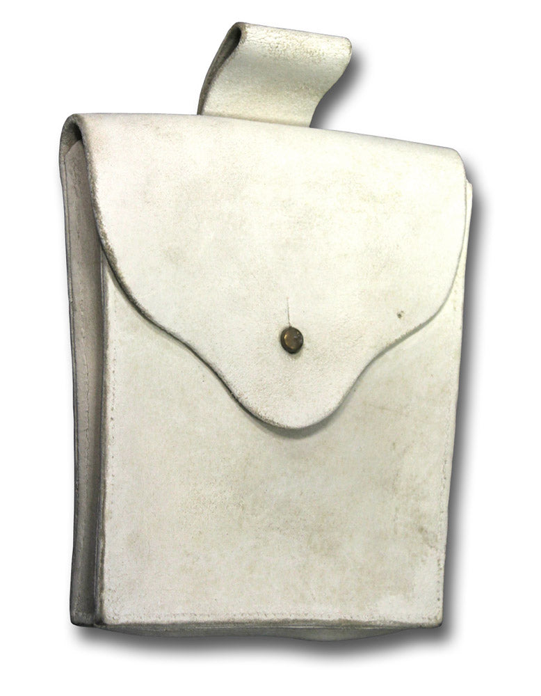 GUARDSMAN WHITE LEATHER MUSICIAN'S POUCH DATED 1978