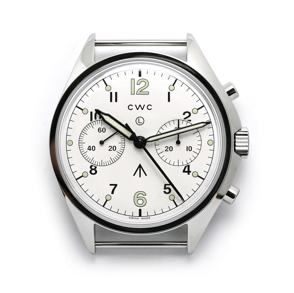 CWC 1970s AUTOMATIC CHRONOGRAPH 6BB WATCH - WHITE DIAL