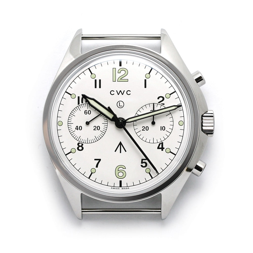 CWC 1970s AUTOMATIC CHRONOGRAPH 6BB WATCH - WHITE DIAL