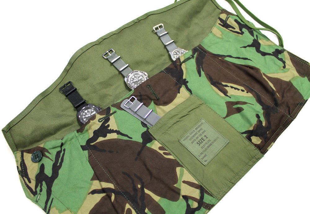 UPCYCLED CAMOUFLAGE WATCH ROLL