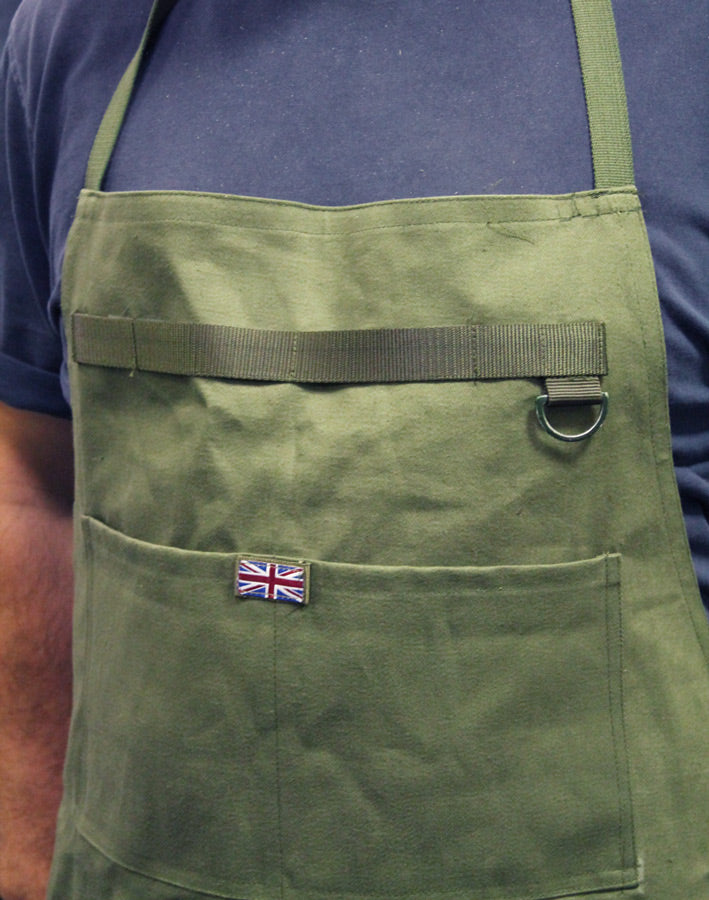 UPCYCLED GREEN MILITARY APRON