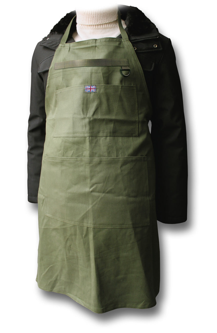 UPCYCLED GREEN MILITARY APRON