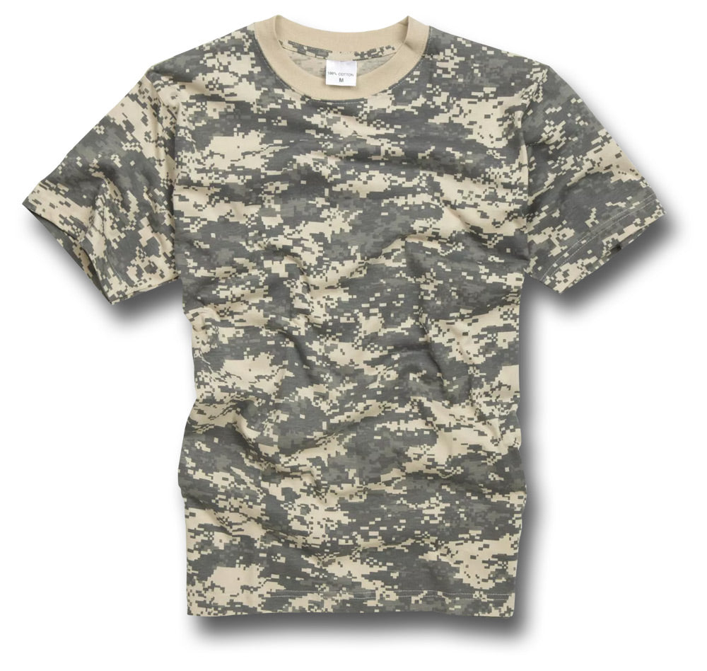 100% COTTON CAMMO T-SHIRT - ACU