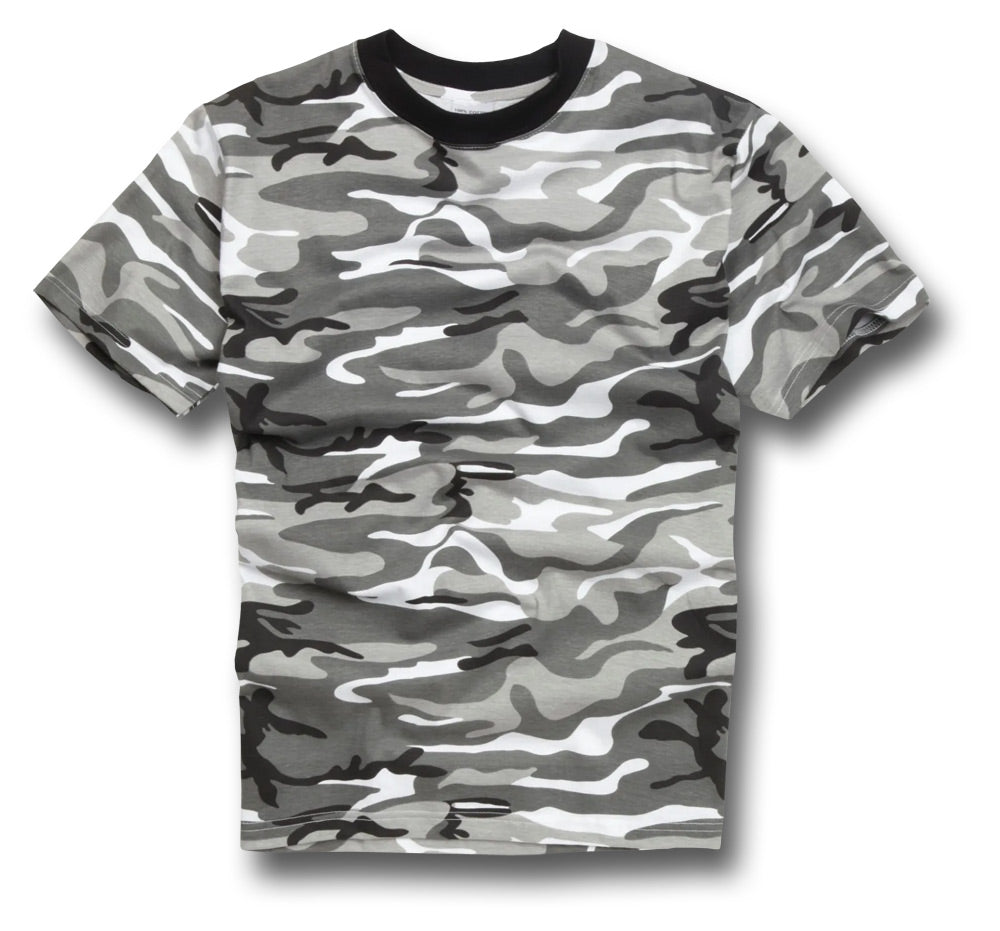 100% COTTON CAMMO T-SHIRT - URBAN CITY
