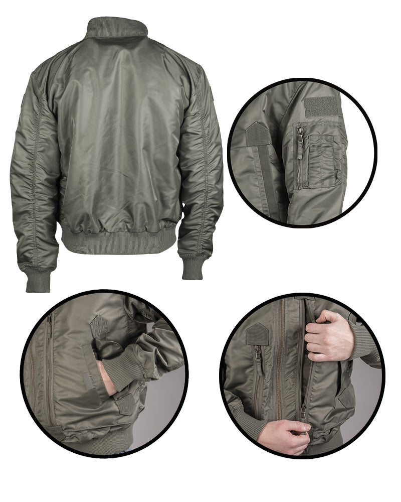 MIL-TEC G8 TACTICAL FLIGHT JACKET - GREEN