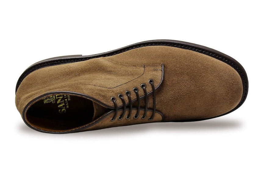 SANDERS DANIEL CHUKKA SUEDE BOOTS - SNUFF BROWN