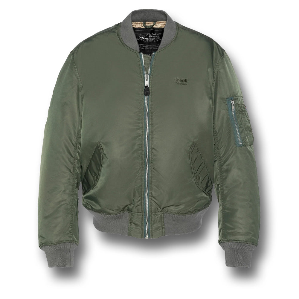 SCHOTT MA1 BASE CAMP JACKET - GREEN