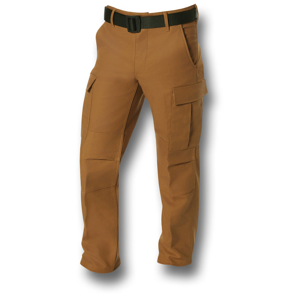 ROTHCO FLEECE LINED ACTIVE FLEX CANVAS WORK CARGO TROUSERS - BROWN