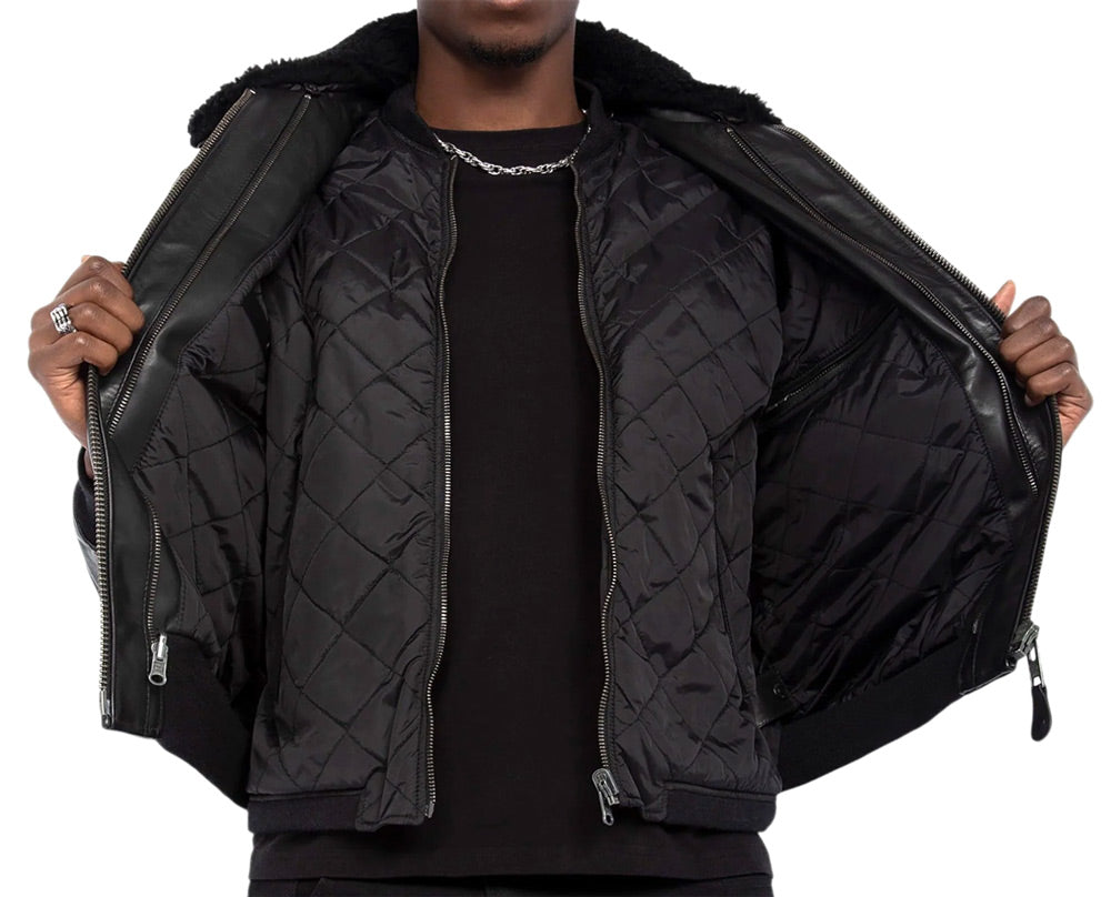 SCHOTT A2 LEATHER JACKET WITH REMOVEABLE VEST