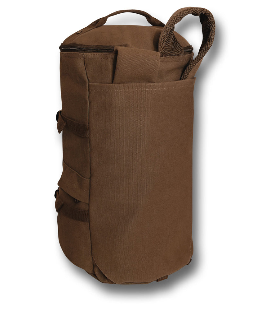 ROTHCO CONVERTIBLE CANVAS DUFFLE BACKPACK - BROWN