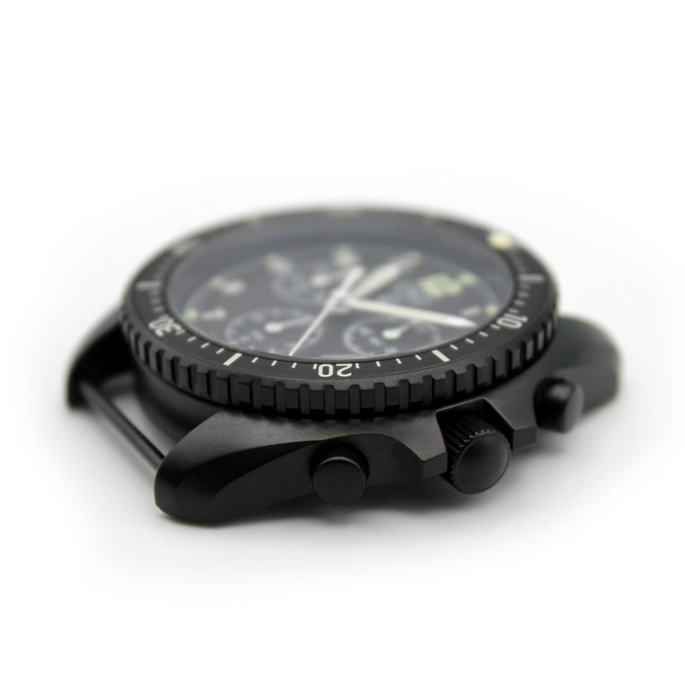 CABOT SEA FALCON BLACK CHRONO DIVER WATCH