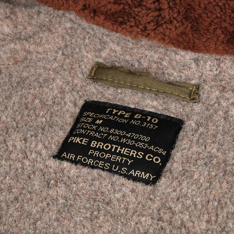 PIKE BROTHERS 1943 B10 FLIGHT JACKET - LABEL DETAIL