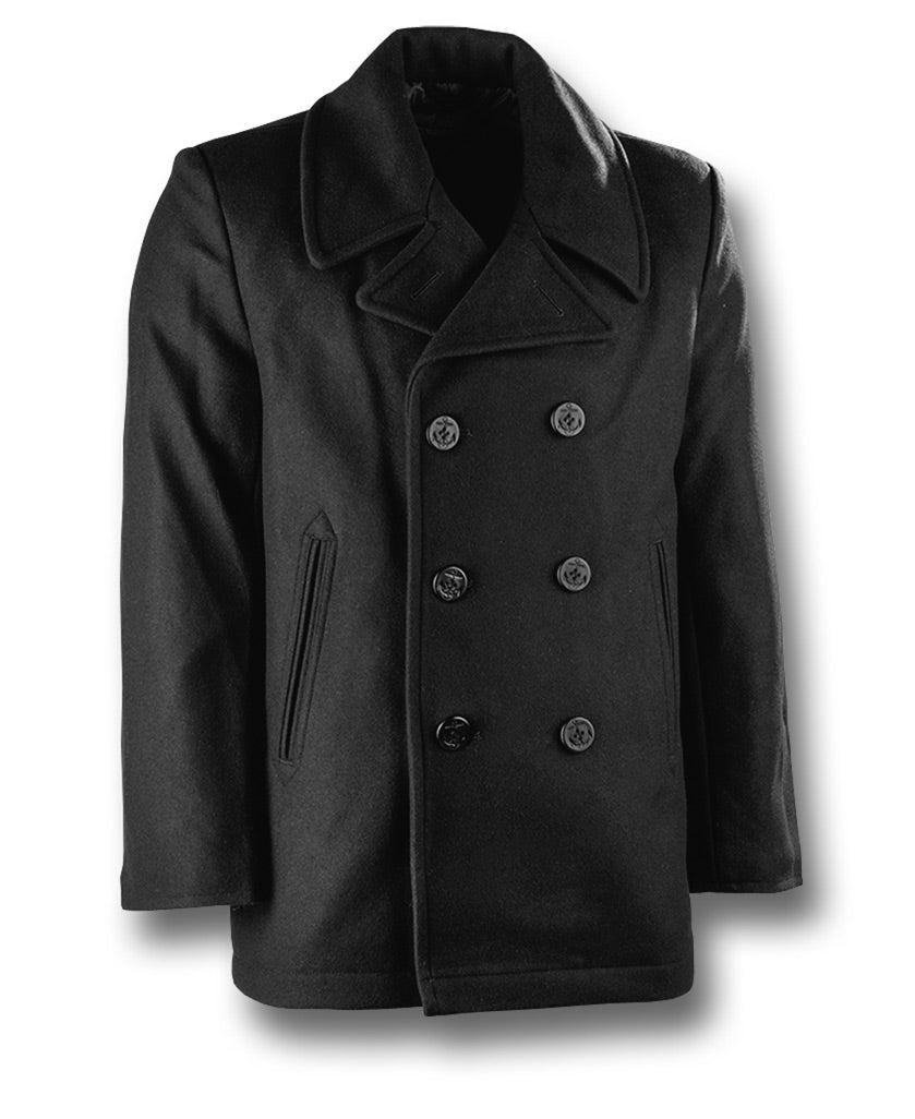MIL-TEC CLASSIC US NAVY STYLE PEA COAT - BLACK