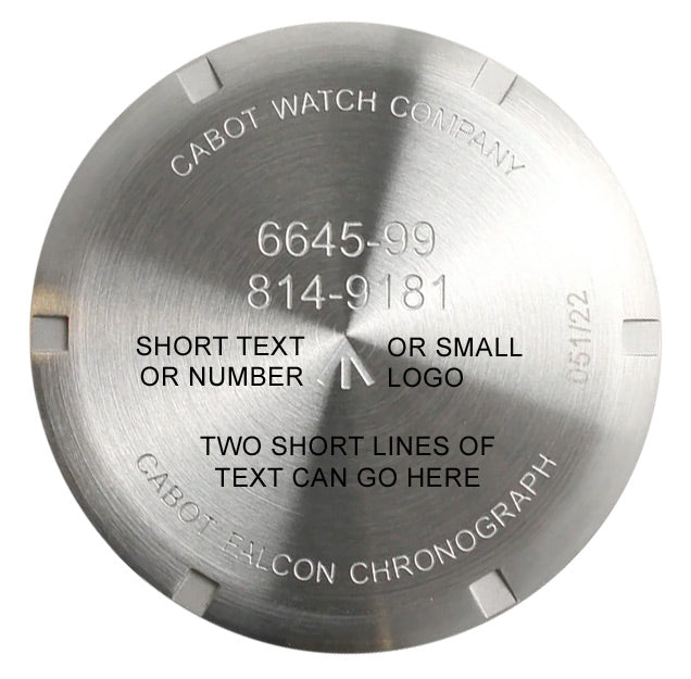 ENGRAVING FOR CASE BACK - FALCON CHRONO