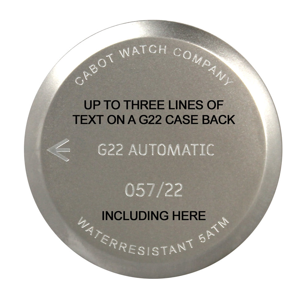 ENGRAVING FOR CASE BACK - G22