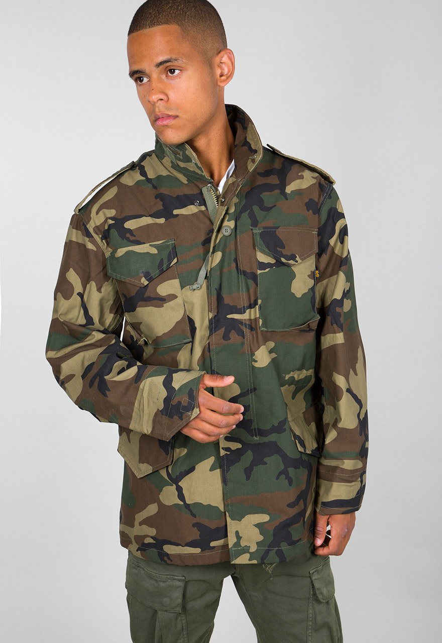 ALPHA M65 COMBAT JACKET - WOODLAND