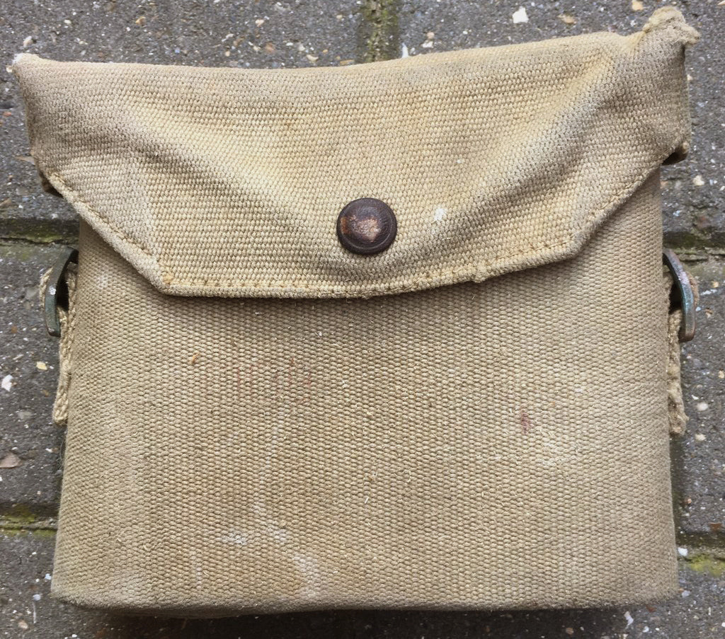 1937 PATTERN KHAKI BINOCULAR CASE GRADE 1 WWII-DATED