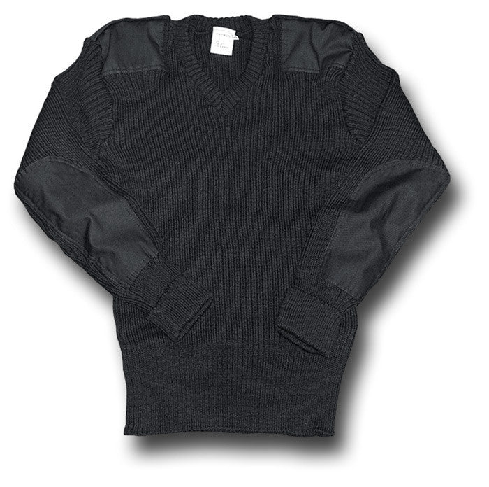 WOOLLY PULLY V-NECK BLACK - Silvermans
 - 3