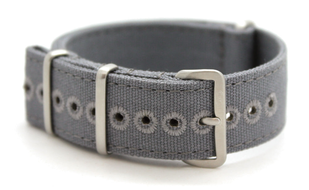 CWC VINTAGE CANVAS NATO STRAP - GREY