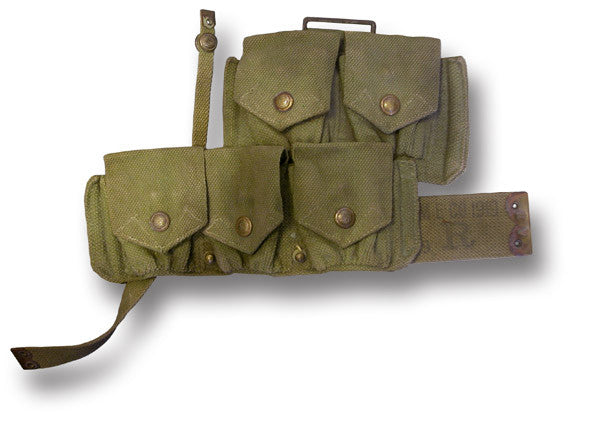 WWI KHAKI POUCH LEFT AND RIGHT