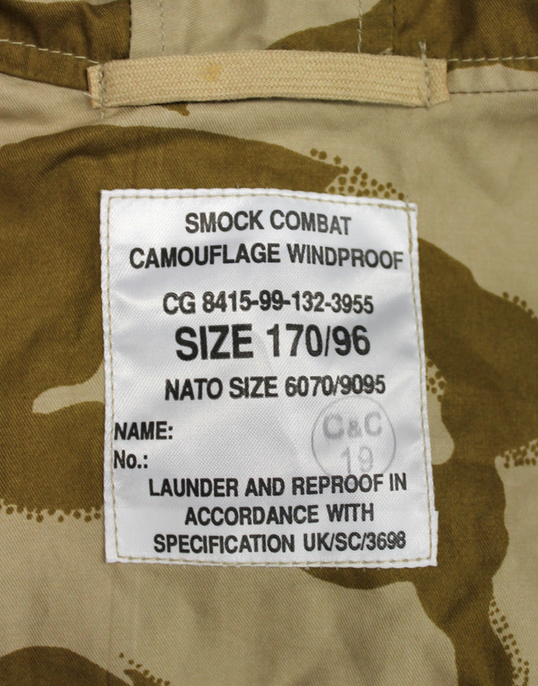 SAS WINDPROOF SMOCK - DESERT - LABEL