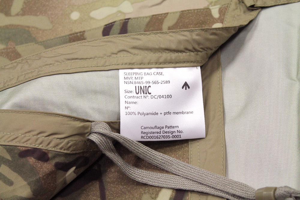 BRITISH ARMY WATERPROOF BIVVY BAG - MTP - LABEL INSIDE