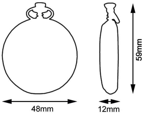 CWC MECHANICAL POCKET WATCH - DIMENSIONS