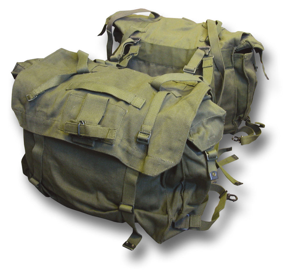 GREEN MOTORCYCLE PANNIERS - Silvermans - 1