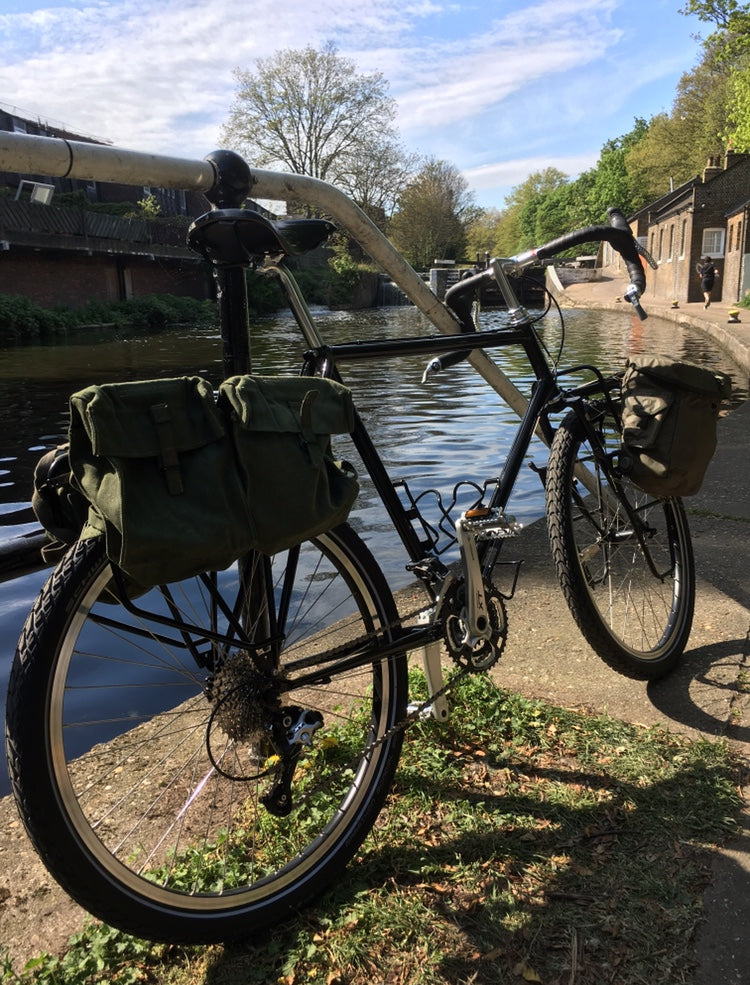 CANVAS REAR BICYCLE PANNIERS