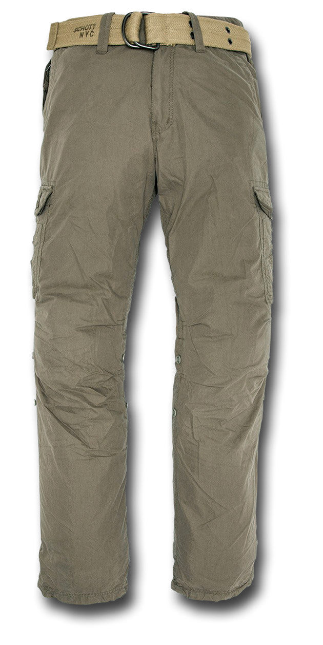 SCHOTT CARGO PANTS - KHAKI GREEN