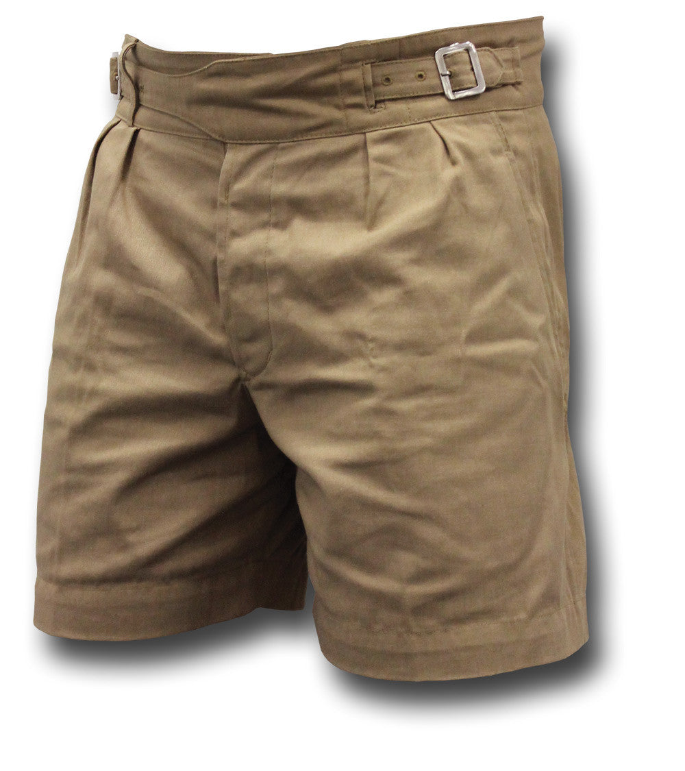 X OVER BELT SHORTS - KHAKI