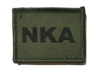 BLOOD GROUP PATCH/BADGE - OLIVE, NKA