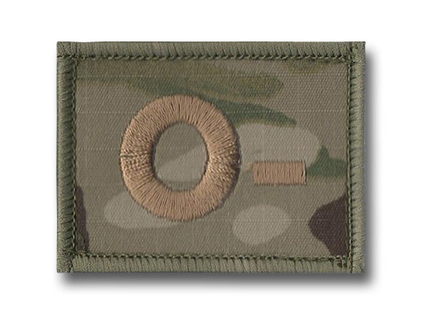 BLOOD GROUP PATCH/BADGE - MULTICAM, O-
