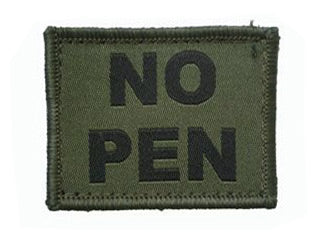 BLOOD GROUP PATCH/BADGE - OLIVE, NO PEN