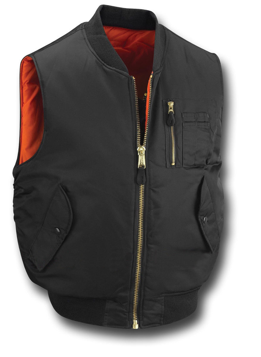 MA1 FLIGHT GILET VEST - BLACK