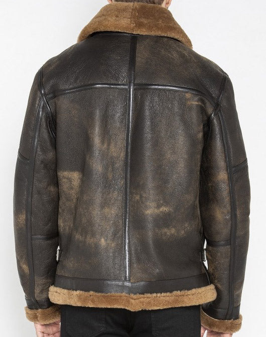 SCHOTT LCWEAPON18 SHEEPSKIN JACKET - BACK