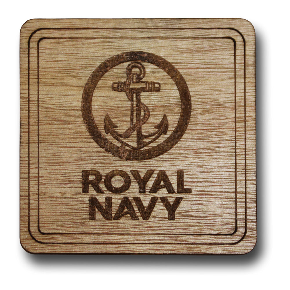 REGIMENT WOODEN COASTER - ROYAL NAVY